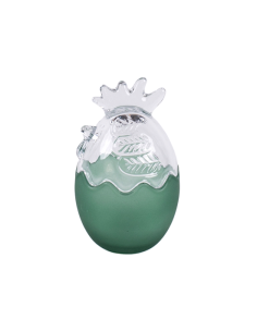CONTENITORE UOVO 140244 GALLO VERDE 8,5X14CM VETRO