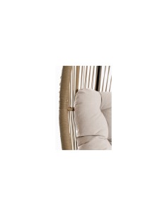 Poltrona Sospesa Martinica con Cuscini, Struttura in Acciaio e Fibra Sintetica, Design Elegante per Giardino e Terrazzo