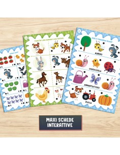 CAROTINA PRIMA MAESTRA CON MAXI SCHEDE LA FATTORIA E PENNA PARLANTE 2