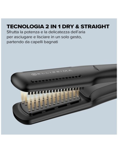Bellissima Imetec AirSleek – Piastra Asciugacapelli 2 in 1