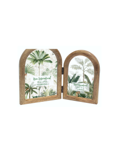 PORTAFOTO MF214846 2 CORNICI 10X15/15X18 MANGO/CRISTALLO
