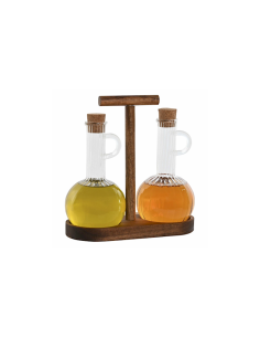 SET OLIO/ACETO PC217546 350ML CON SUPPORTO ACACIA