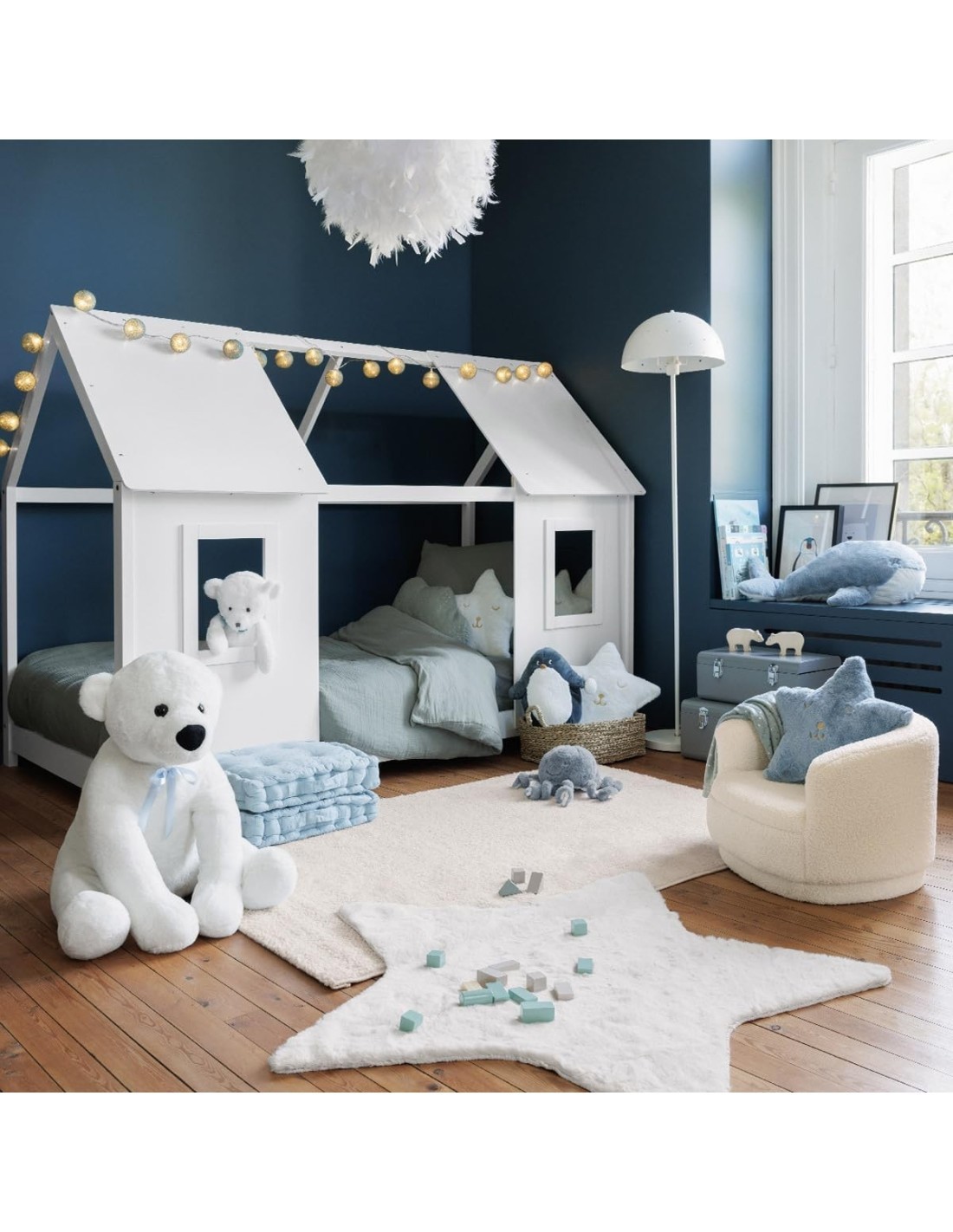 Atmosphera – Poltrona per bambini in bouclette bianco