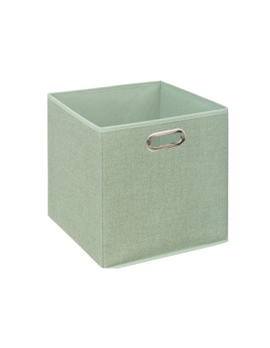 Scatola RGMT 31x31, contenitore portaoggetti, verde salvia, organizer salvaspazio, pieghevole, per casa, armadio
