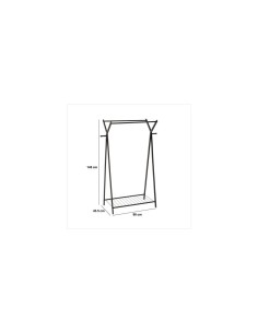 APPENDIABITI 205530 MAppendiabiti 5five Metty in Metallo Nero – 98x43,5 cmETTY 98X43X145CM METALLO NERO