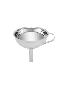 Imbuto in acciaio inox 13 cm, utensile cucina, acciaio inossidabile, imbuto resistente, dimensioni 15.3x13x12 cm