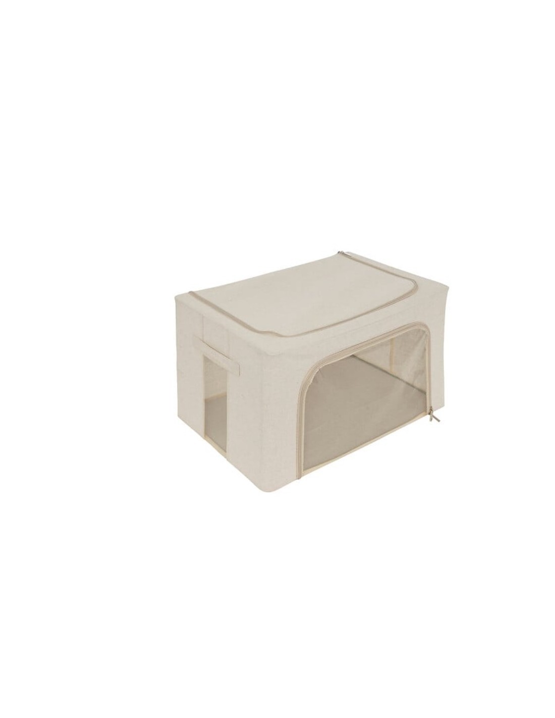 Scatola contenitore Dressy 60x40x32 cm beige, organizer salvaspazio per armadi