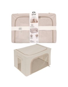 Scatola contenitore Dressy 60x40x32 cm beige, organizer salvaspazio per armadi