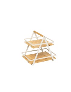 MENSOLA 190114A ORDERA 2 LIVELLI BEIGE BAMBOO/METALLO