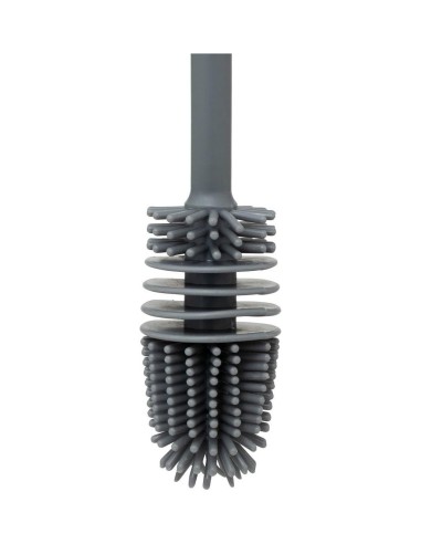 5five Spazzola in gomma grigia, spazzola lunga h33,5 cm, accessori per la casa, pulizia, utensile cucina, spazzola durevol