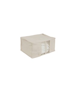 Borsa portaoggetti Groomy morbida beige 60x30 cm, organizer salvaspazio, contenitore per vestiti, accessori
