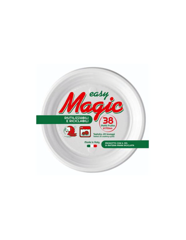 CONF 38 PIATTI FRUTTA BIANCHI RIUTILIZZABILI