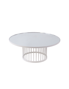 ALZATA 140304 METALLO BIANCO CON SPECCHIO 30X12CM