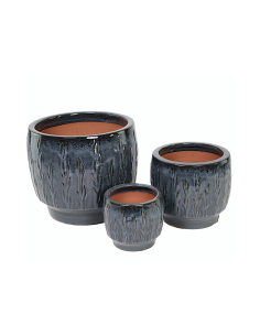 CACHEPOT 137576 2 MIS CERAMICA BLU 18X16CM