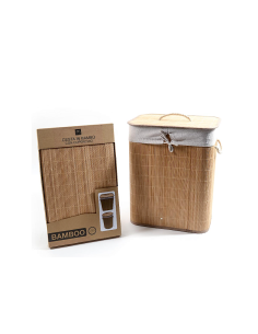 PORTABIANCHERIA 27609 BAMBOO 40X30X50CM CON SACCA IN TESSUTO