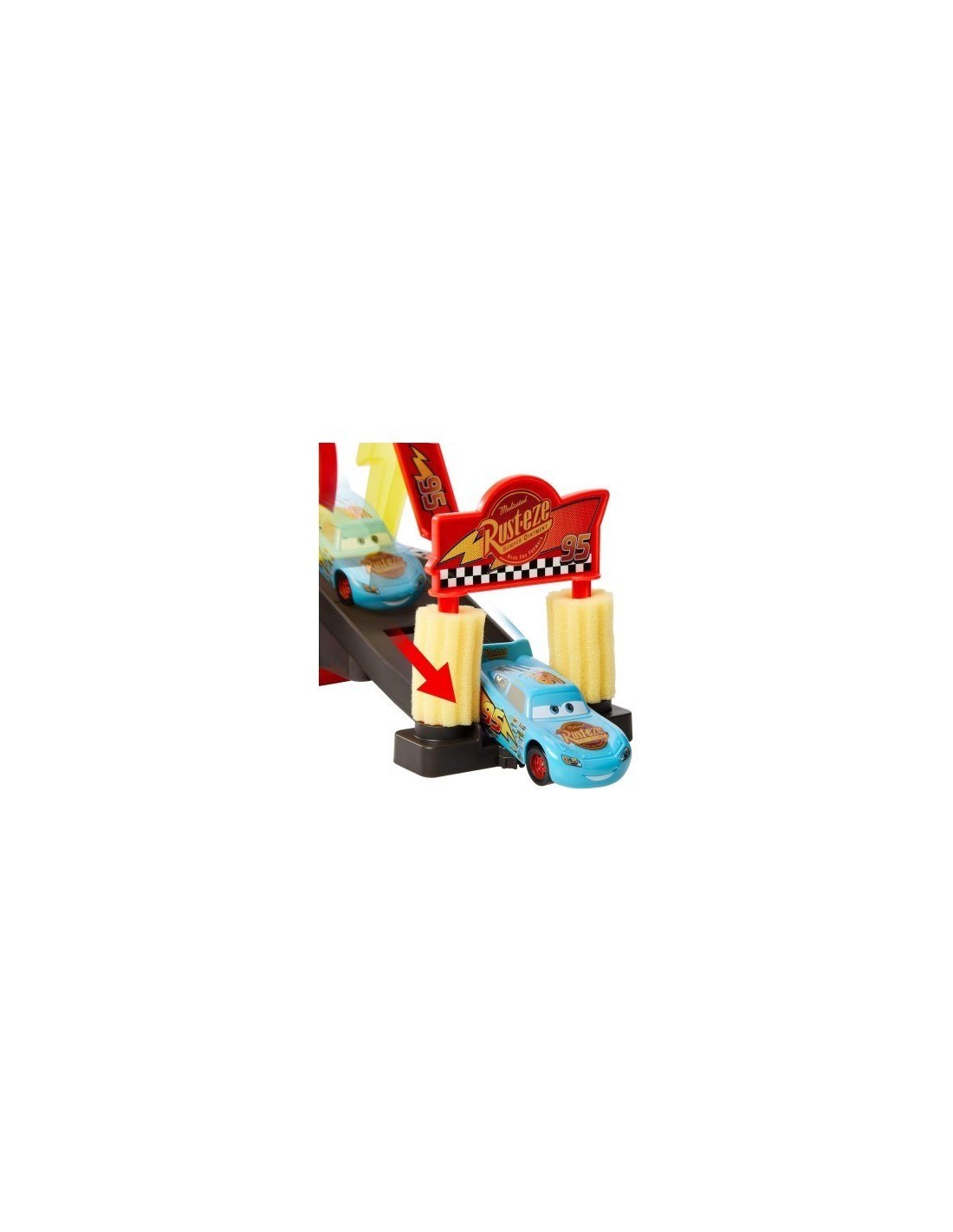 Disney Pixar Cars Autolavaggio Corsa Cambia Colore con Saetta McQueen