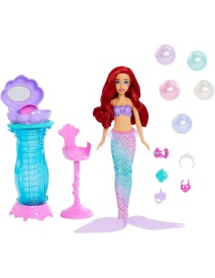 Mattel Disney Princess – Ariel e la Specchiera Magica con 5 Perle a Sorpresa