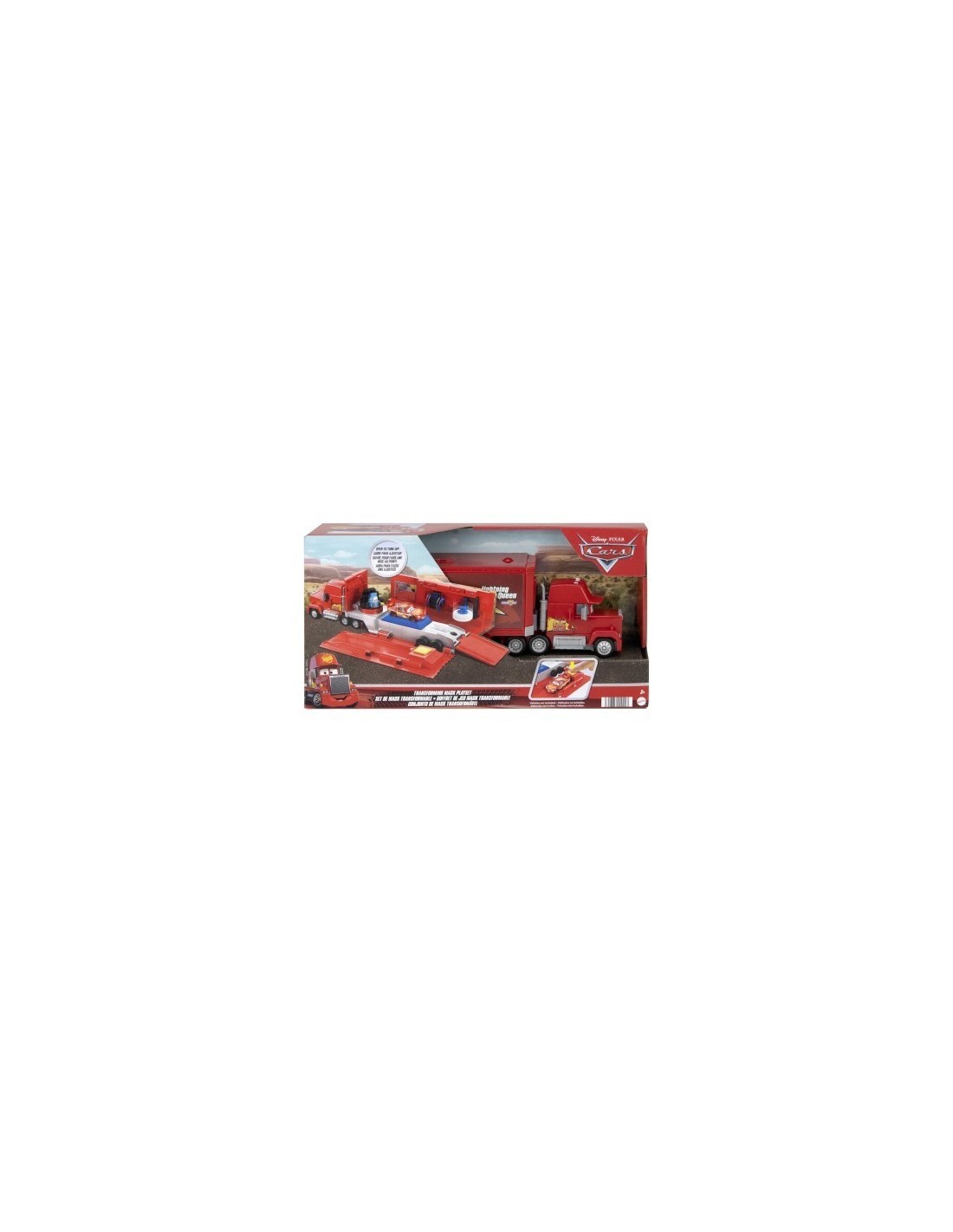 Mattel Disney Pixar Cars Mack Trasformabile 2 in 1 Camion e Officina