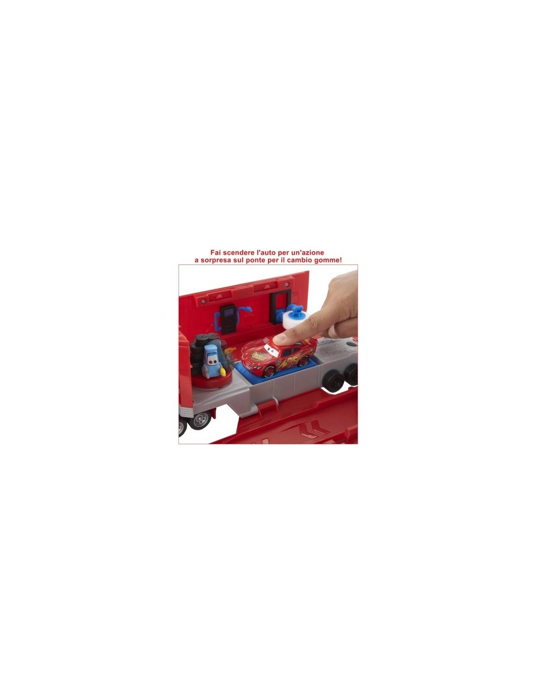Mattel Disney Pixar Cars Mack Trasformabile 2 in 1 Camion e Officina