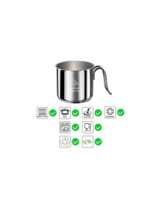 Aeternum La Divina Bollilatte Acciaio Inox 12 cm Induzione 2