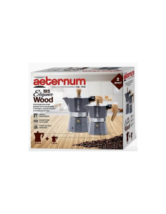 Set Caffettiera Aeternum Bialetti Bis Elegance Wood 1 Tazza + 3 Tazze