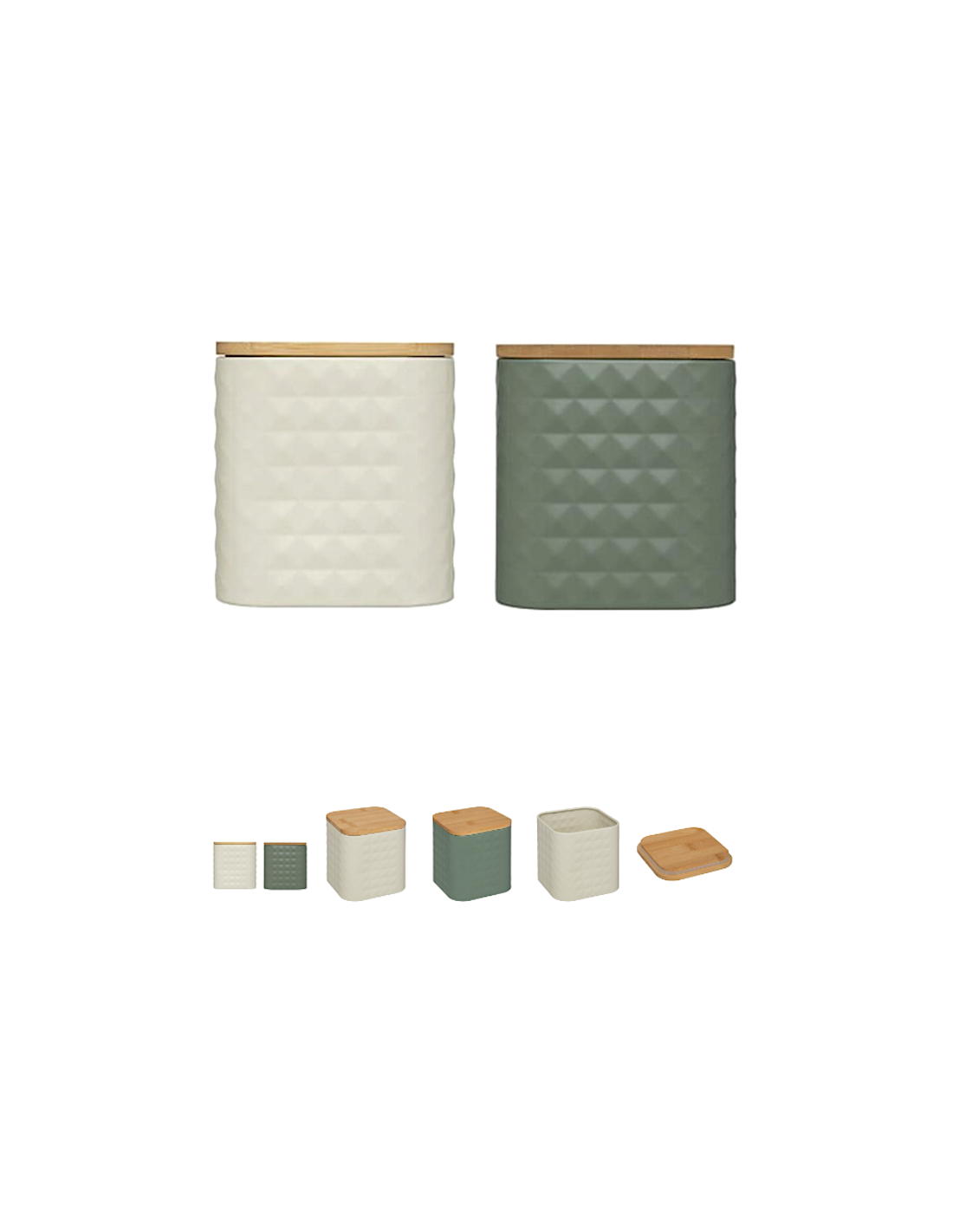 BARATTOLO 209247 SENSIA ASSORTITO METALLO/BAMBOO 11X11X12CM
