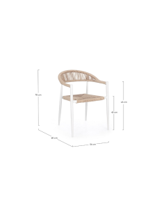 POLTRONA JANDIA BIANCO/BEIGE