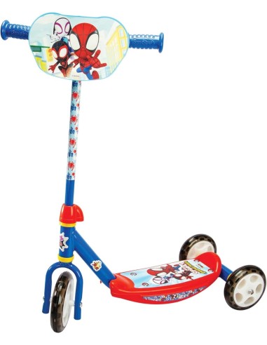 SMOBY, MONOPATTINO SPIDEY, 3 RUOTE, MANUBRIO REGOLABILE, PEDANA ANTISCIVOLO, BAMBINI 3+