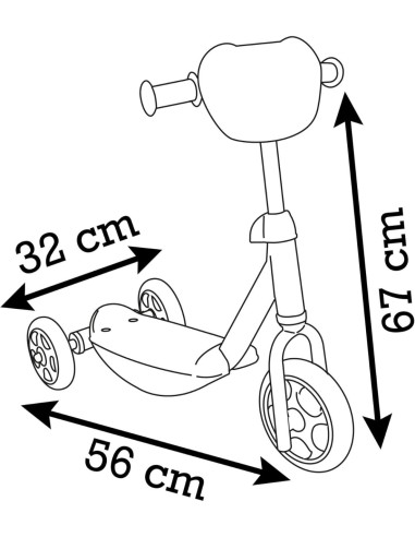 SMOBY, MONOPATTINO SPIDEY, 3 RUOTE, MANUBRIO REGOLABILE, PEDANA ANTISCIVOLO, BAMBINI 3+
