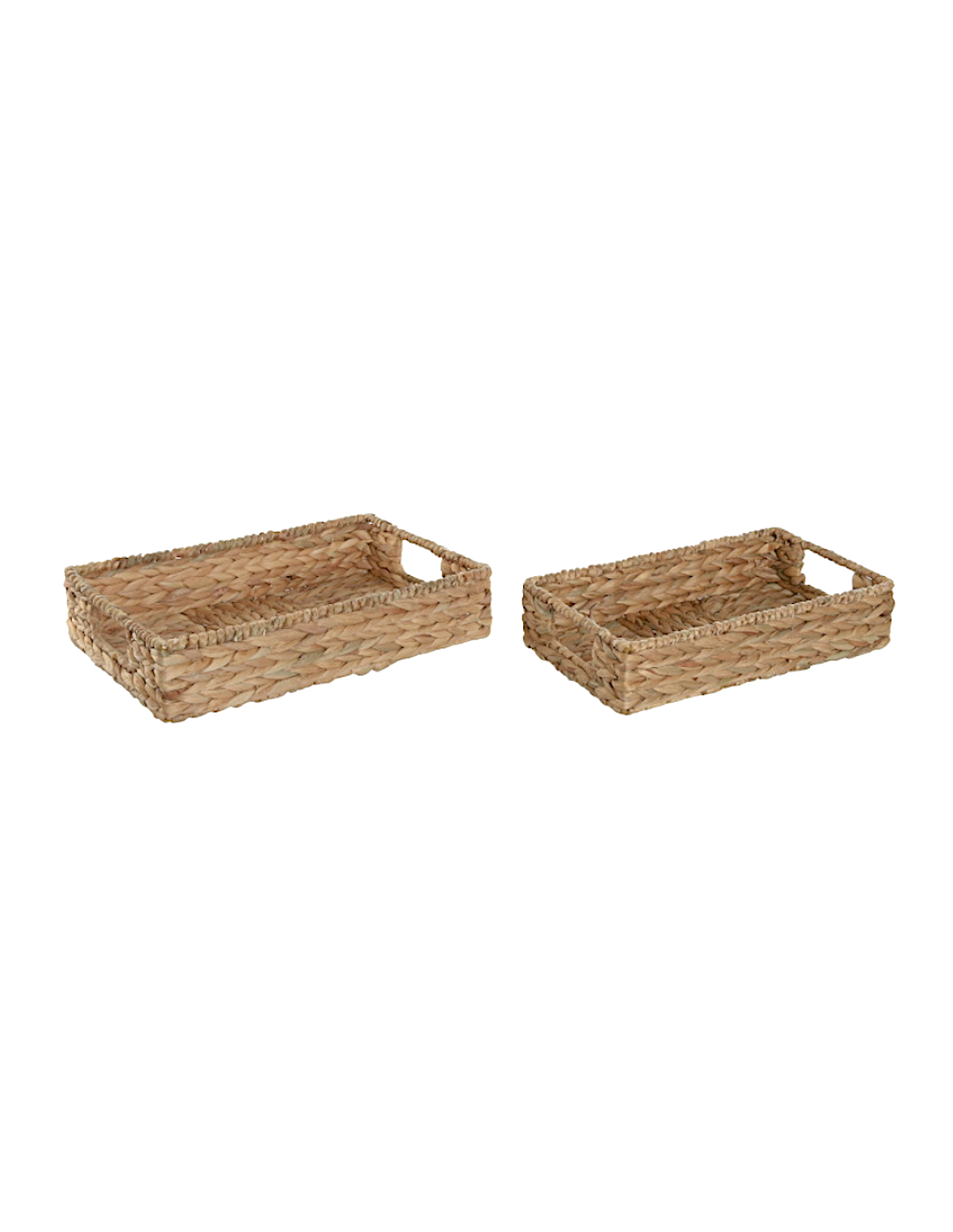 VASSOIO BD215691 2 MIS FIBRA/METALLO NATURALE 40X26CM