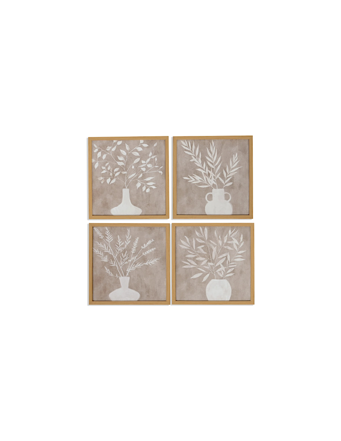 SET 4 QUADRI TELA CU212277 BOCCALI 30X30CM MDF