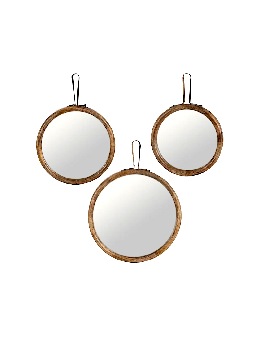 SPECCHIO ES214848 1 MIS VETRO/MANGO NATURALE