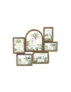PORTAFOTO MF214847 6 CORNICI 55X47CM MANGO/VETRO
