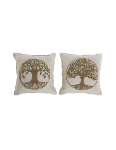 CUSCINO TX215332 ALBERO 45X45CM IUTA ASSORTITO