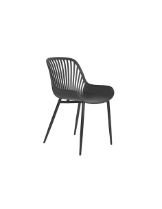 SEDIA MB211969 NERO 51X50X81CM METALLO/POLIPROPILENE