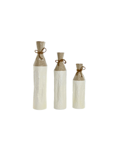 VASO JR215561 2 MIS METALLO 13X56CM BIANCO/DORATO