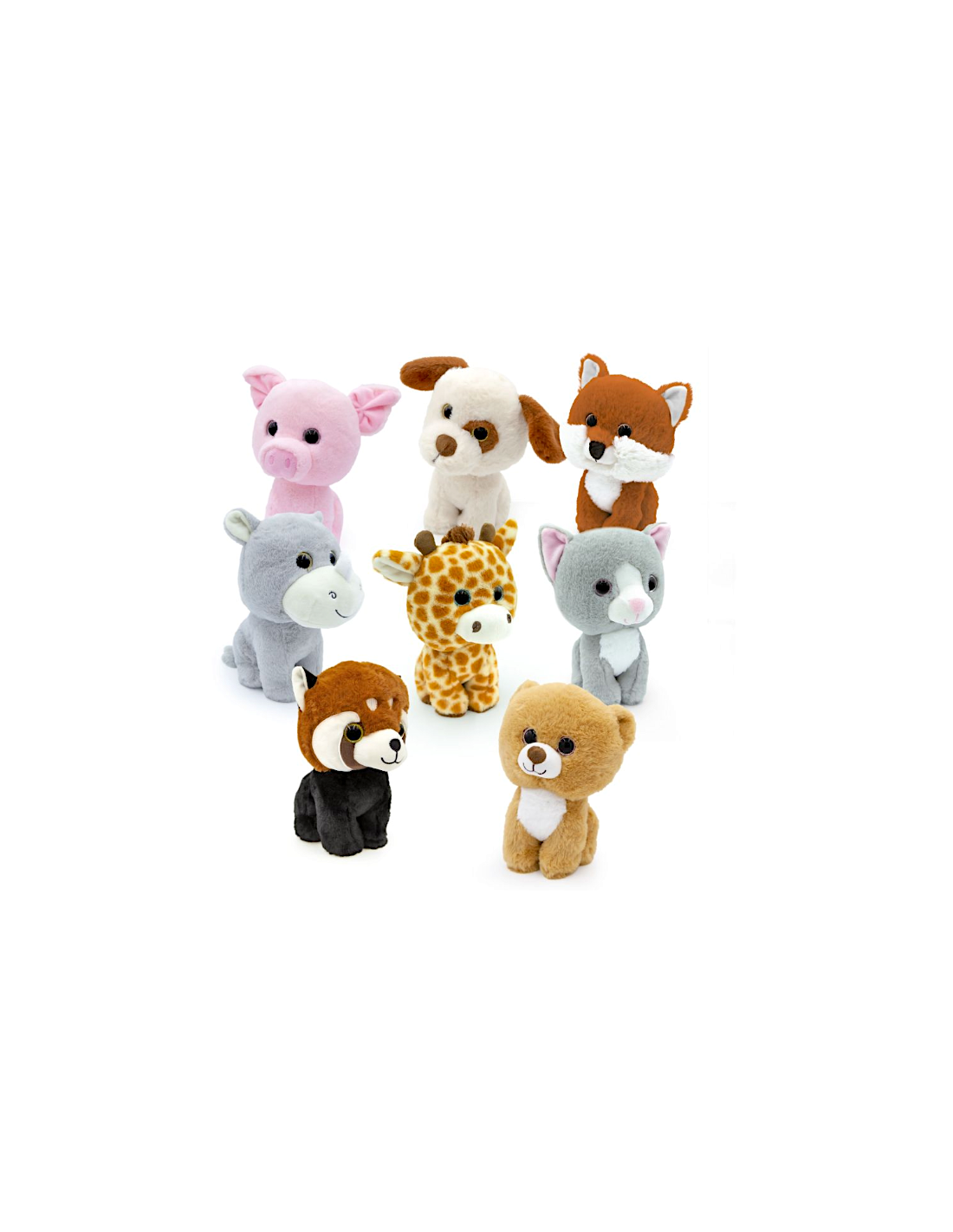 PELUCHE 25537 ANIMALI SEDUTI 25CM ASSORTITO