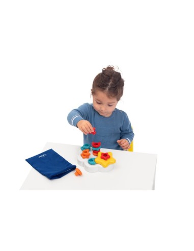 Chicco Nuvola 2in1 – Gioco Educativo Montessori con Forme, Colori e Bottoncini