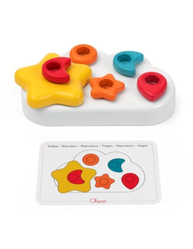 Chicco Nuvola 2in1 – Gioco Educativo Montessori con Forme, Colori e Bottoncini