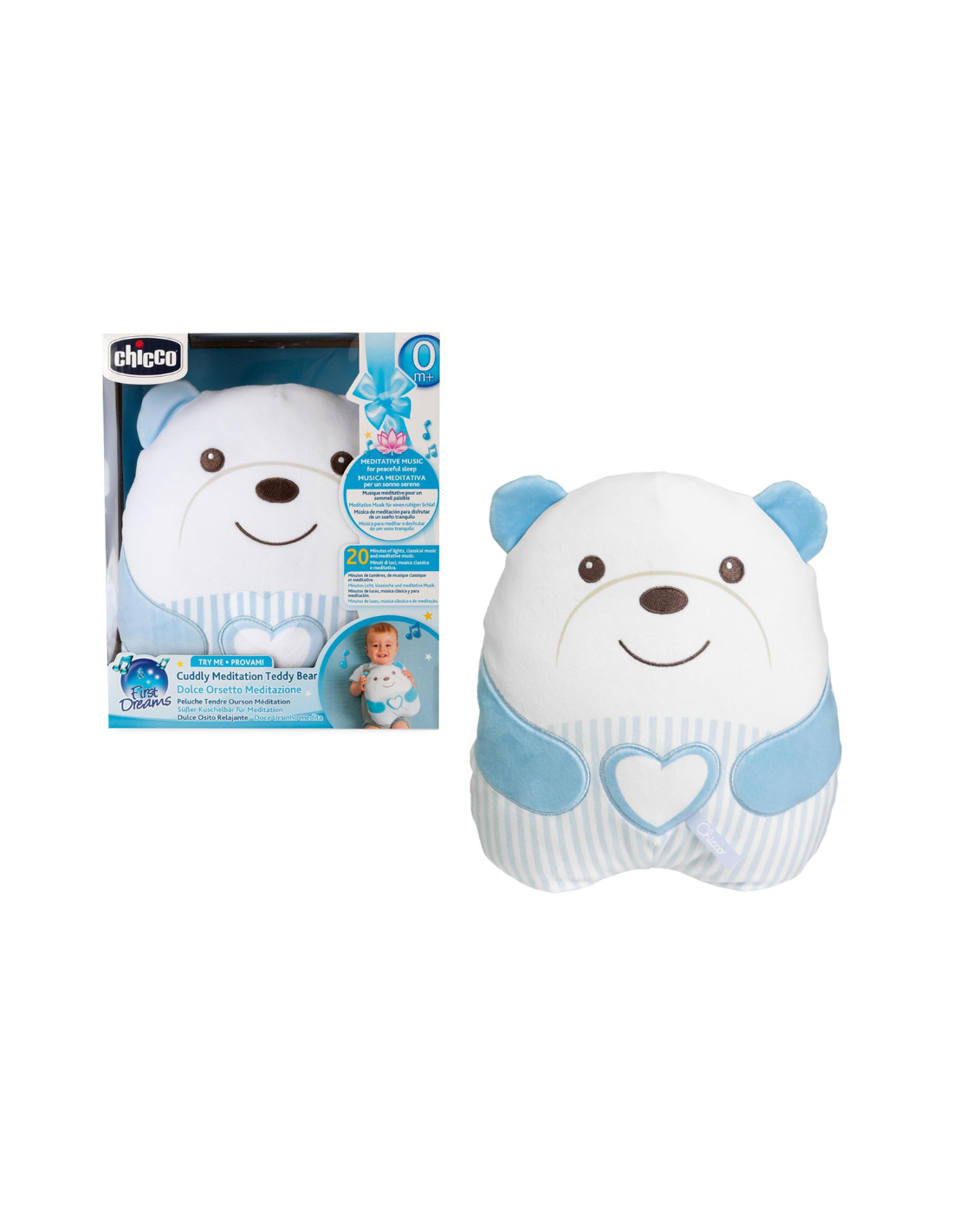 Chicco Orsetto Sweet Heart – Peluche con Luci e Musica Rilassante per Neonati