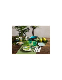 Tognana Jungle Servizio Piatti 18 Pezzi in Porcellana e Stoneware Decorato a Mano