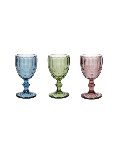 Set 3 calici da vino Tognana Madame 260 ml multicolore