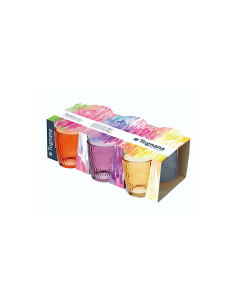 Set 6 Bicchieri Tognana Seoul 310 ml – Vetro Colorato Anti-UV, Ideale per la Tavola di Tutti i Giorni
