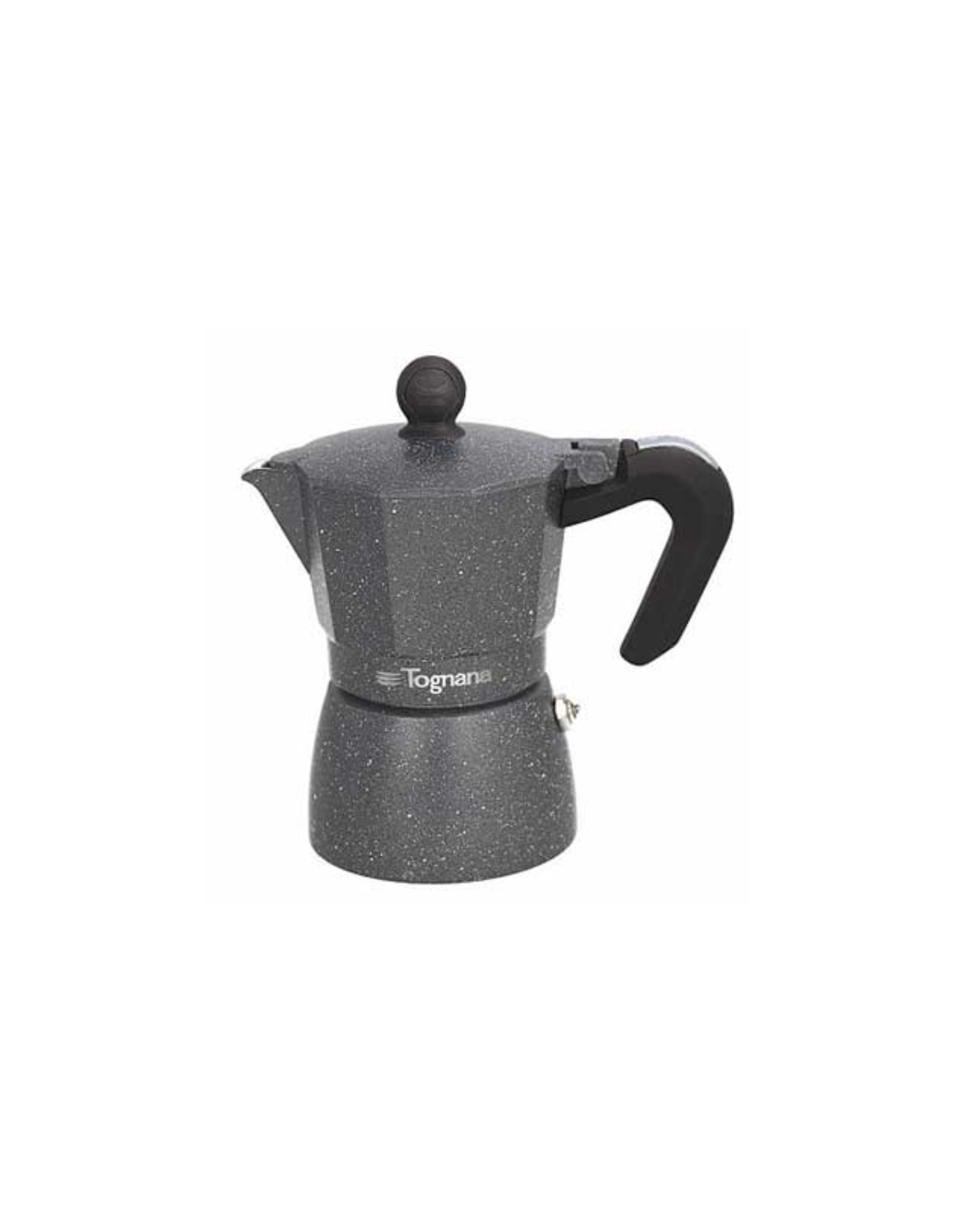 Tognana Mythos Caffettiera 1 Tazza in Alluminio Grigio Marmorizzato