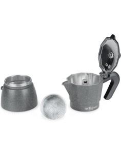Tognana Mythos Caffettiera Moka 6 Tazze in Alluminio nero