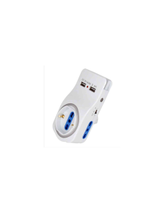 MULTIPRESA CON PORTA CELLULARE SENSORE CREPUSCOLARE