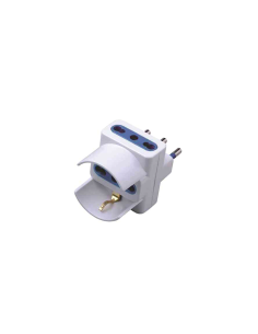 CFG Adattatore elettrico multiplo Triplo 1 Schuko + 2 Bipasso 16A