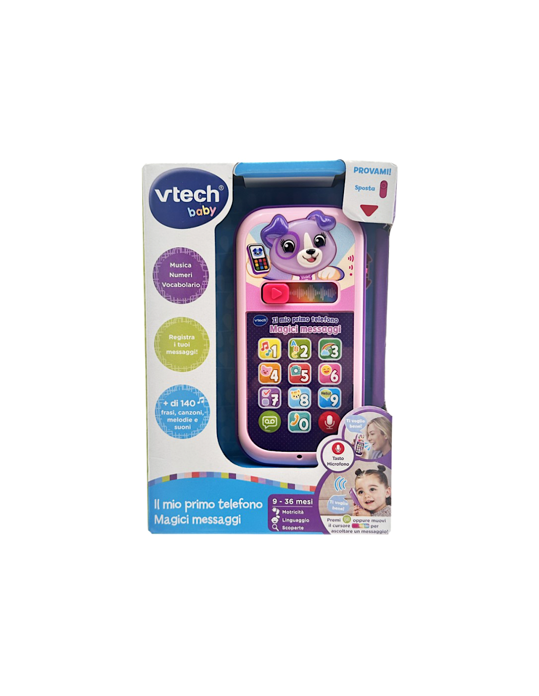 VTech Il Mio Primo Telefono - Magici Messaggi Rosa, Gioco Interattivo 9-36 Mesi