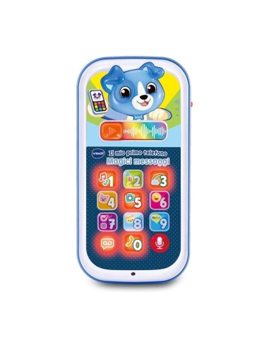 VTech Il Mio Primo Telefono - Magici Messaggi Blu, Gioco Interattivo 9-36 Mesi