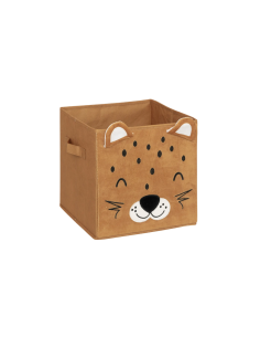 Contenitore per bambini Leopardo Atmosphera Velluto Beige 29x29 cm